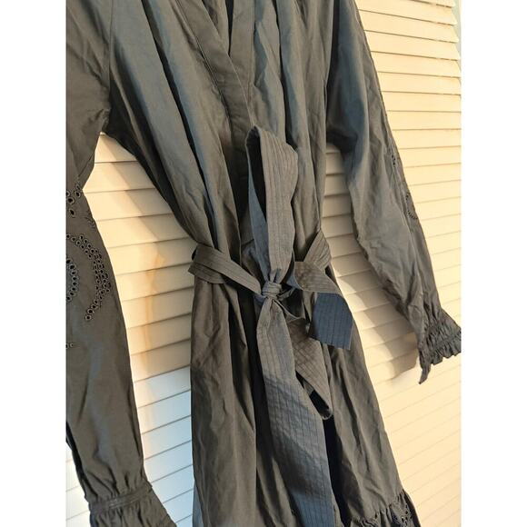 Rails Saylor Dress Black Eyelet Lace Long Sleeve Tile Belt Sz S - Picture 7 of 10